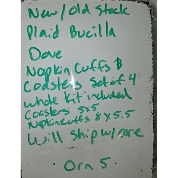 Bucilla Felt Home Décor Dove Napkin Cuffs Coasters Kit - Picture 7 of 7